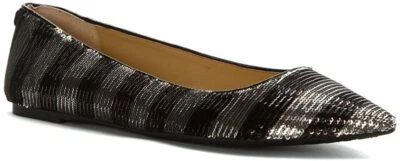 Zapatos planos Michael Kors para mujer Arianna lentejuelas rayas negros/plateados, talla: 6,5 Foto 1 de 4