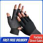 Fingerless Outdoor Bicycle Anti-skid Half Finger Fishing Gloves (Black)