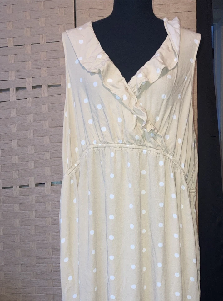  Old Navy Polka Dot Peach But Looks Dark Beige Maternity But Anyone Can wear It  - Image 1 of 4