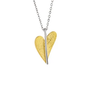 Diseño Serio Colgante AN277 Corazón De Acero Inoxidable Baño De Oro 13 Mm - Imagen 1 de 3