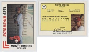 1989 Best Riverside Red Wave Monte Brooks #27