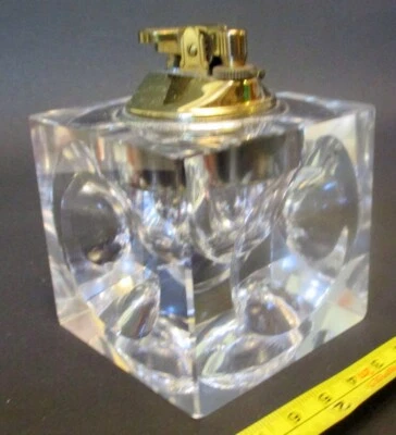 CRISTAL MCM ENCENDEDOR DE CIGARRILLOS Escultural Diseño Cóncavo Tobbacco Foto 1 de 4