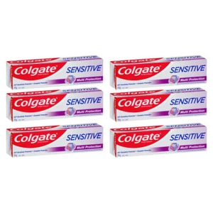 6x Colgate 110g Sensitive Fluoride Toothpaste Dental/Oral Care Multi Protection - Picture 1 of 6