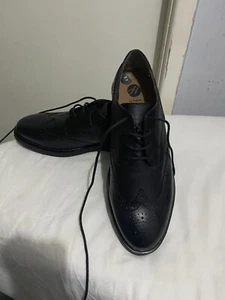 H by Hudson Men's Rare Black Leather Lace up Dress shoes - Picture 1 of 7