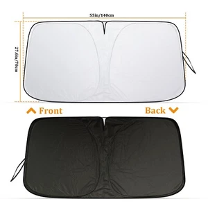 55*27.6'' Car Windshield Sun Screen Cover Visor Anti-UV Heat Protector ForToyota - Picture 1 of 11