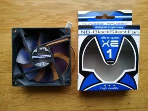 Lüfter 92mm Noiseblocker BlackSilentFan XE1 ultra leise 17dB/A Low Speed 1400 - Bild 1 von 2