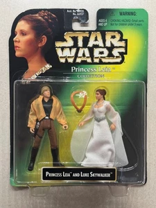 Prinzessin Leia & Luke Skywalker (Boxed Blister Set) (Kenner 1997) Non-Mint Card - Bild 1 von 2