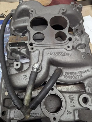 Pontiac 1967 4bbl colector de admisión 9786286 GTO Firebird OEM Quadrajet Q-jet A037 Foto 1 de 4