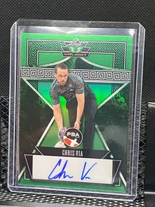 Chris Via 2025 Leaf Eclectic PBA - Valiant / Auto - Green # 3/5 - Bild 1 von 2