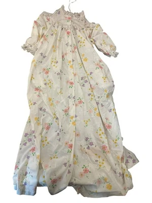 Camisón largo floral vintage Miss Elaine con ribete de encaje talla única IMPERFECTO leer Foto 1 de 4