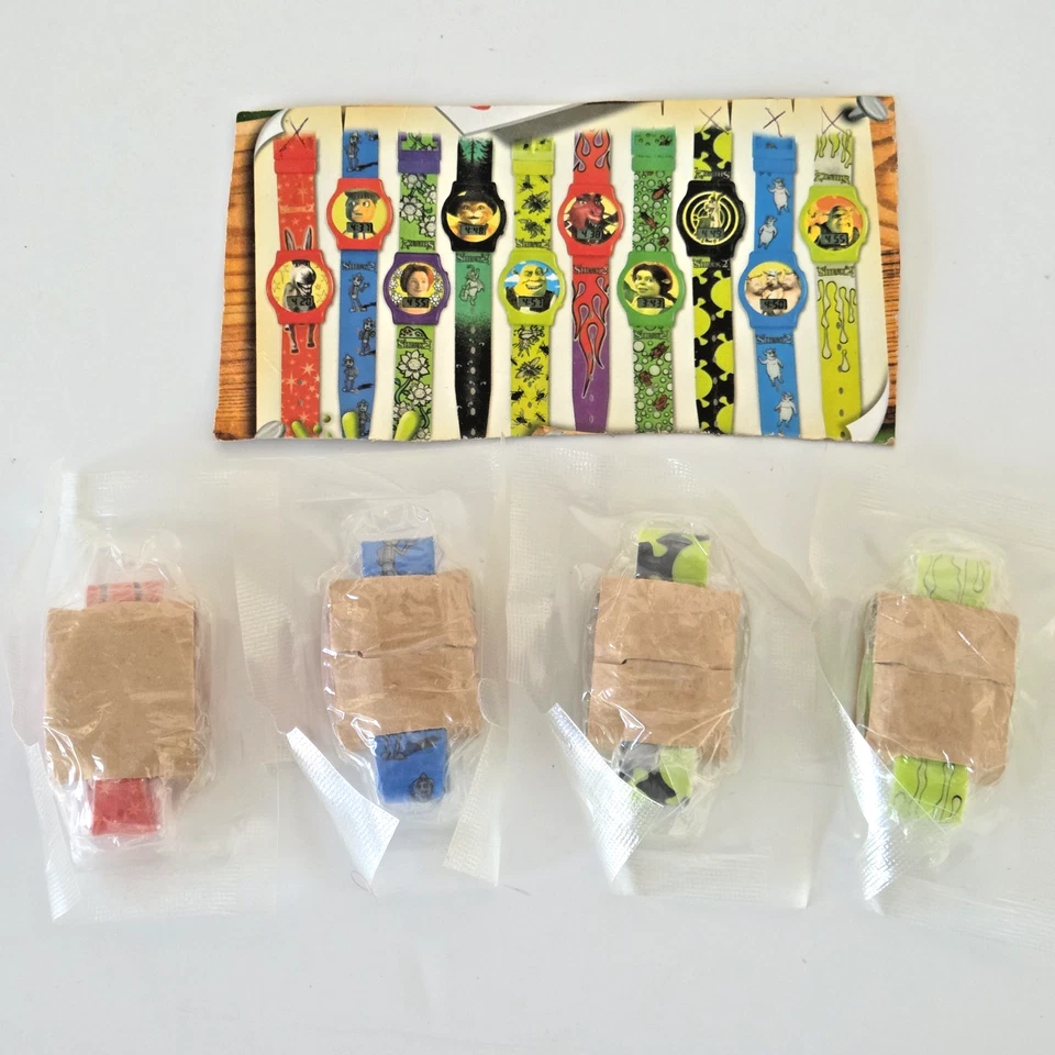 NUEVO Sellado 4 SHREK 2 General Mills Cereal Premium Relojes DONKEY Shrek Pinocho Foto 1 de 1