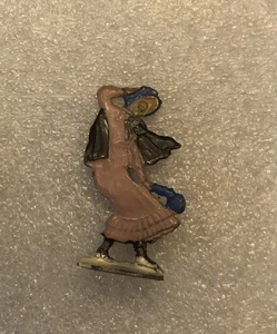 Vintage Heinrichsen deutsche Flachleine "Windgeblasene Frau" - Bild 1 von 1