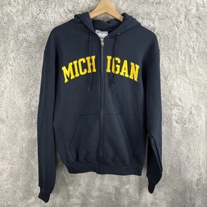 Michigan Wolverines Champion Full Zip Hoodie NCAA Adult Small Blue Yellow NWOT - Picture 1 of 6