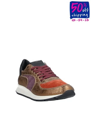 PVP 320€ MODELO PHILIPPE Zapatillas de Cuero US6 UK3.5 EU36 Arrugadas Hechas en Italia Foto 1 de 4