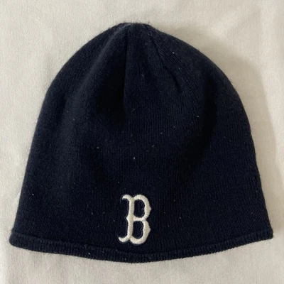 New Era Mens Reversible Navy Blue Gray Knit Boston Red Sox MLB Cuff Beanie - Image 1 of 4