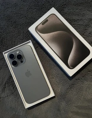 iPhone 15 Pro 128GB Natural Titanium Unlocked, Box Included - Image 1 of 4