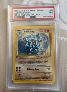Pokemon Machamp Set Base 1 EDIZIONE 08/102 PSA 7 NEAR MINT/MINT Cosmos Holofoil - Foto 1 di 1