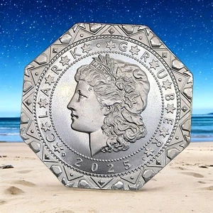 2025 Daniel Carr Clark Gruber 1.5 oz Silver Octagon – Moonlight Mint – Prooflike - Picture 1 of 4
