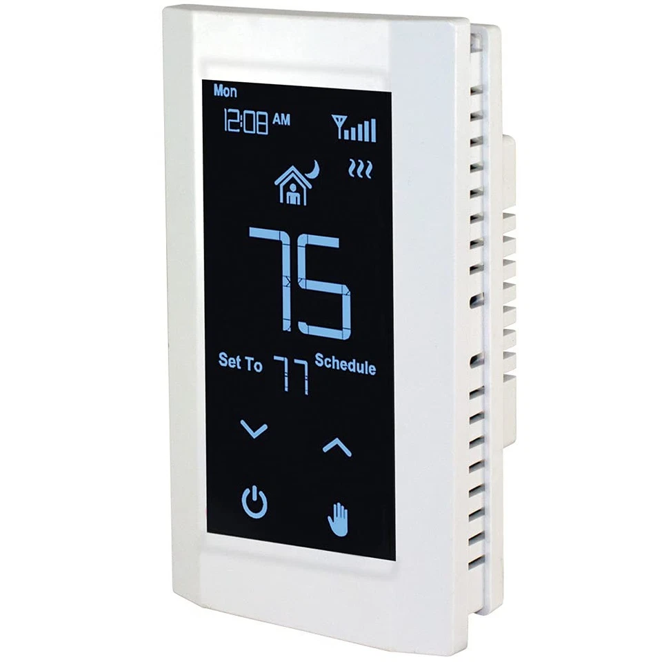 K901-W Hoot WiFi Line Voltage Smart Programmable Thermostat, 120/208/240V, Si... - Image 1 of 4