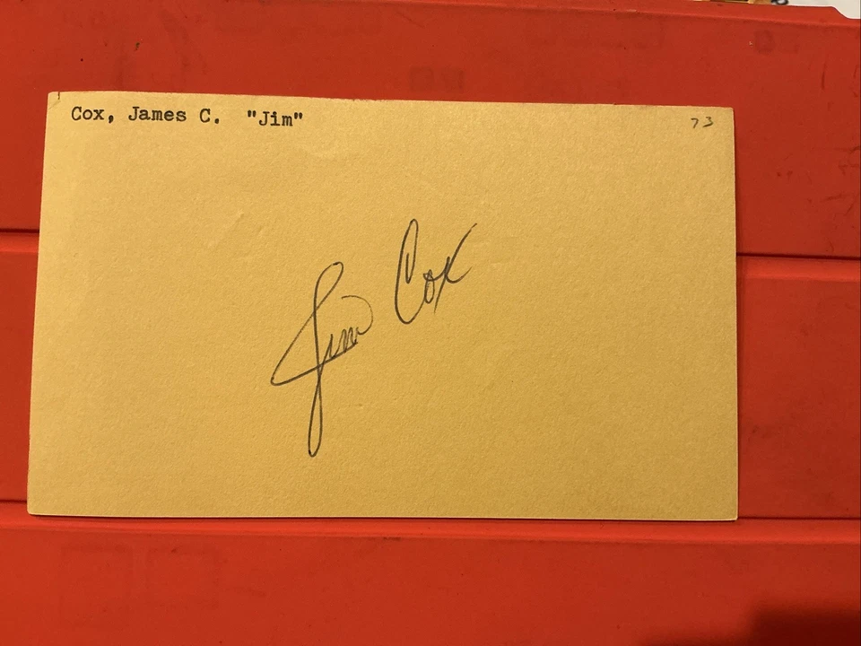 Jim Cox 🔥🔥 MLB Debut: 1973 Montreal Expos🔥🔥Autograph 🔥🔥 - Image 1 of 1