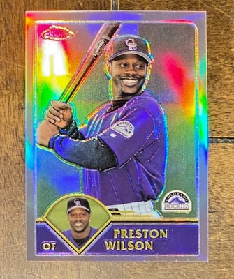 2003 Topps Chrome Preston Wilson Silver Refractor #347 SSP Redemption Foto 1 de 2