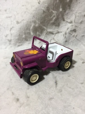 VTG Pressed Steel Mini Tonka Jeep MISSING COVER Fold Down Top Purple - Image 1 of 4
