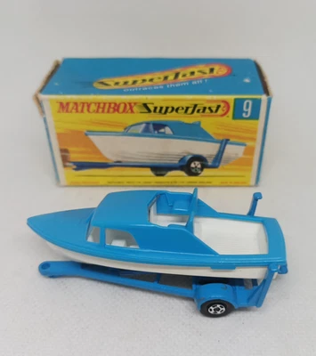 Vintage Matchbox Superfast No.9  Boat And Trailer Boxed - Image 1 of 4