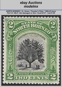 Nordborneo, 1909-1928, kleines Lot von sechs Briefmarken, MLH - Kat. 13,60 $ - Bild 1 von 12