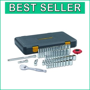Set Attrezzi Meccanici Professionali 51 Pezzi con Cricchetto Ergonomico e Prolunghe - Foto 1 di 13