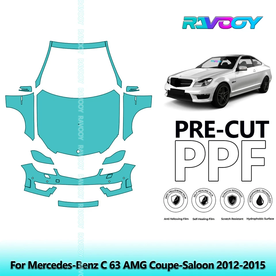 Kit de protección de pintura PPF para Mercedes-Benz C 63 AMG cupé salón 2012-2015 Foto 1 de 4