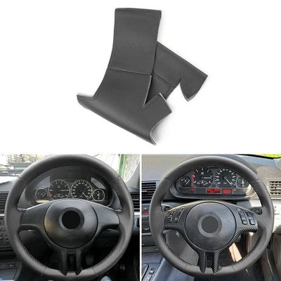 Black Steering Wheel Leather Cover For BMW 3 Series E46 E39 325i X5 E53 Z3 E36 - image 1 of 4
