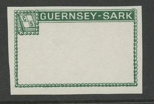 Guernsey SARK 1966/7  Frame PROOF dark green with gum - Picture 1 of 1