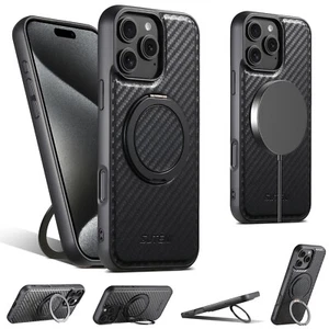 For iPhone 16 Pro Max 15 14 13 12 Case w/Magnetic Ring Stand + Screen Protector - Picture 1 of 6