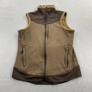 Exofficio Vest Jacket Womens Small Brown Full Zip Wool Blend Outdoors Hiking - Picture 1 of 10