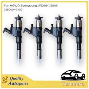 4X Fuel Injector 095000-6700 R61540080017A For HOWO Ssangyong WD615 VD615 - Foto 1 di 8