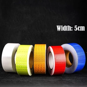 Reflective Safety Warning Tape Sticker Roll Strip Decal For Car Truck Van - Picture 1 of 22