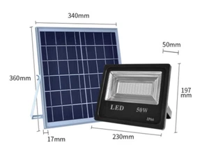 50W RGB Solar Lamp Outdoor IP66 Waterproof For Garden Yard Home Decoration Light - Picture 1 of 13