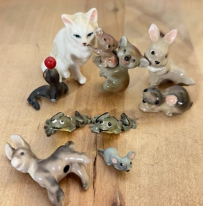 Lot Vintage Hagen-Renaker und andere Miniatur Keramik Tiere - alle mit Brüchen Verlusten - Bild 1 von 18