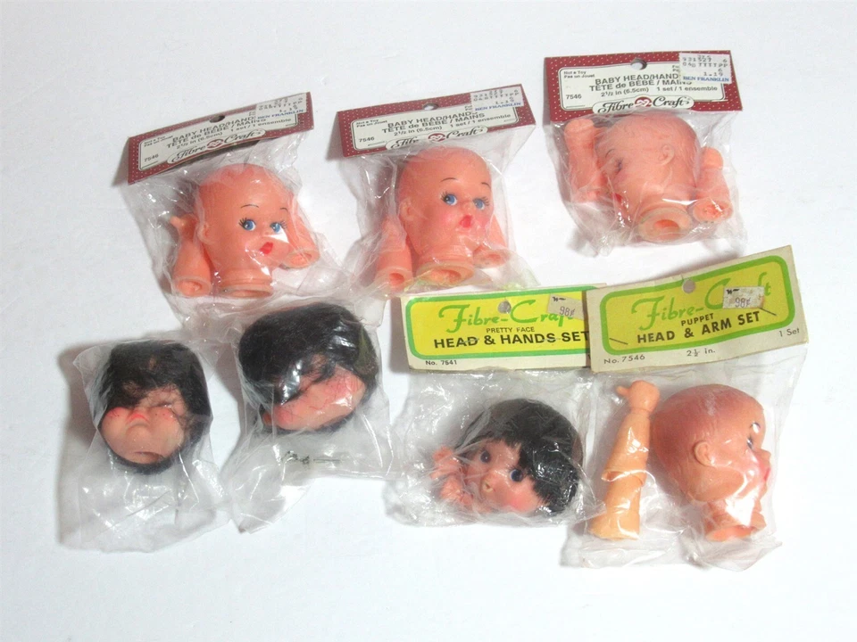 NOS Darice Bear Vintage Doll Making Part Craft Head Hong Kong Care Bear Clone