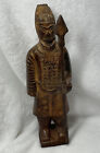Heavy Older ORIENTAL CHINESE ASIAN CAST IRON WARRIOR SOLDIER Over 9 Inches