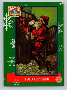 1910 Denmark 1995 TCM Santa Around the World: Santa & Snowflakes #49 Card - Picture 1 of 2
