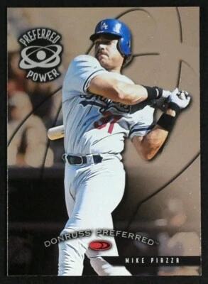 1998 Donruss Preferred Mike Piazza #173 BASEBALL Los Angeles Dodgers - Image 1 of 2