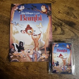 Walt Disney Bambi Postcard Classic Film Poster Pin & Postcard Set - Picture 1 of 4