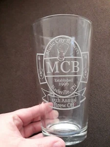 🌟 Music City Brewers Nashville Tennessee 15th Annual Brew Off Pint Glass (F4 - Picture 1 of 4
