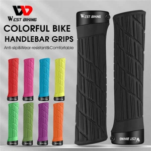 Empuñaduras de manillar de bicicleta WEST BIKING bloqueo unilateral para ciclismo empuñaduras de bicicleta un par - Imagen 1 de 21