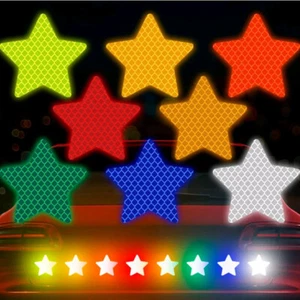 6pcs Star Reflective Sticker Car Motorcycle Reflector Decal Safety Warning Tape - Picture 1 of 26