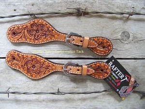 Spurriemen - Floral Buckstitch (Jugend) von Rafter T Ranch Company (orange) - Bild 1 von 2