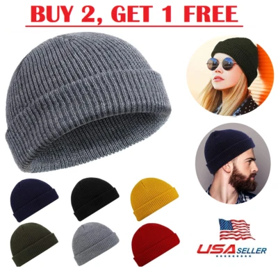 NUEVO Invierno Tejido Puño Gorro Cálido Gorra Pescador Reloj Calavera Gorra Diario Cálido Sombrero EE. UU. Foto 1 de 4