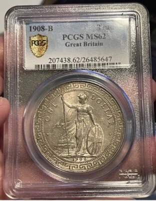 1908 B. TradeS. Great Britain PCGS MS 62 - Image 1 of 2