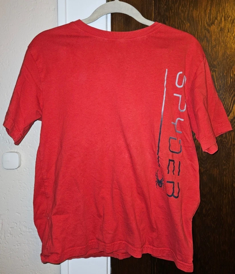 Spyder - Camisa Manga Corta Cuello Redondo - Roja y Negra - Niños Talla XL Foto 1 de 3